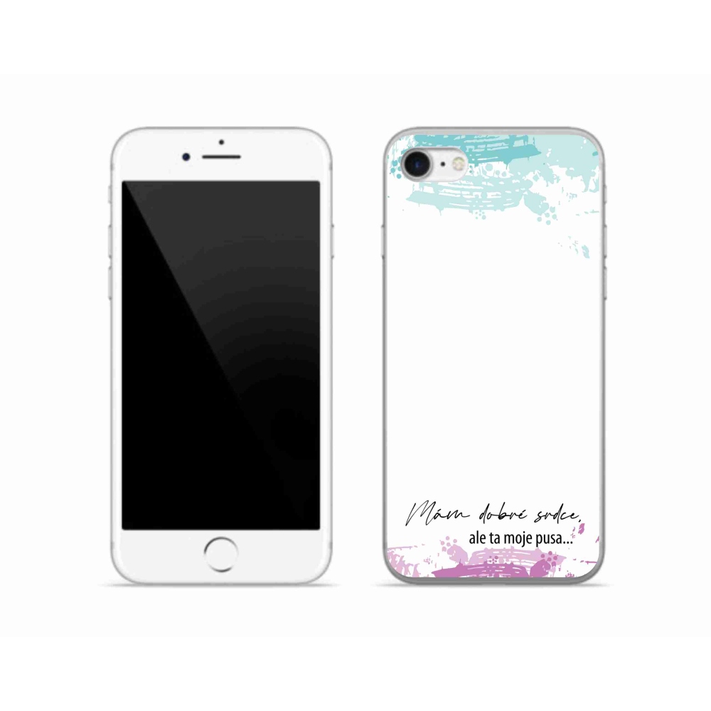 Gél borító mmCase iPhone SE (2020) - vicces szöveg 3 fehér háttér