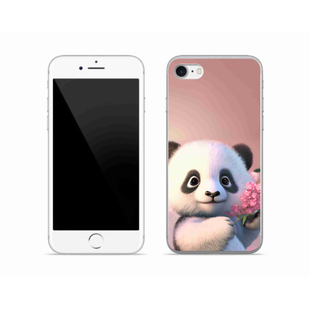 Zselés borítás mmCase iPhone SE (2020) - aranyos panda