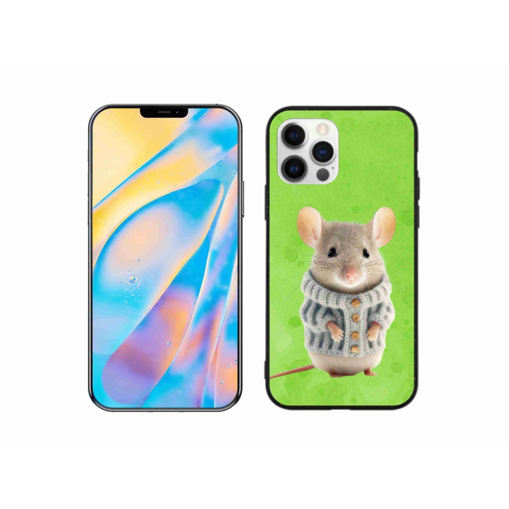 Gél borítás mmCase iPhone 12 készülékhez - egér pulóverben