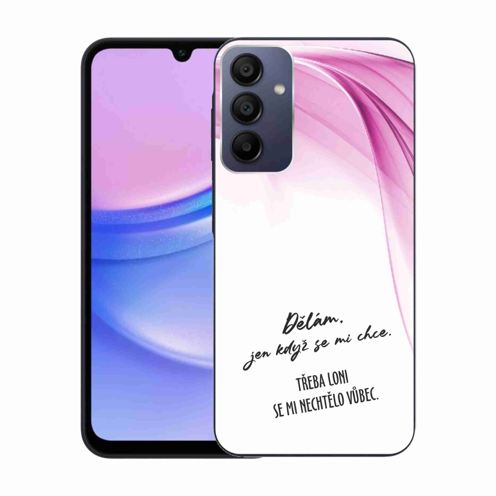 Gél borító mmCase Samsung Galaxy A15 4G/5G - vicces szöveg 12 fehér háttér