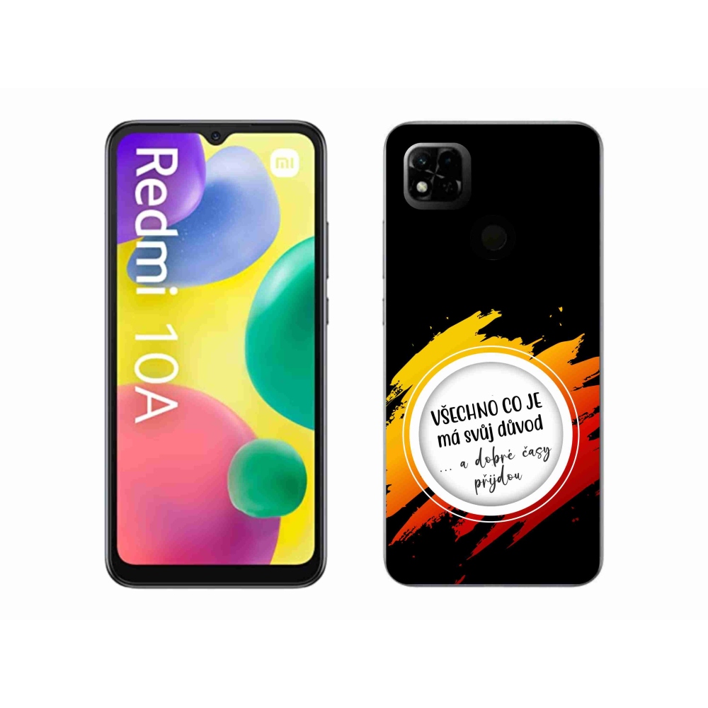 Gél borító mmCase a Xiaomi Redmi 10A - idézet 3 fekete háttérrel
