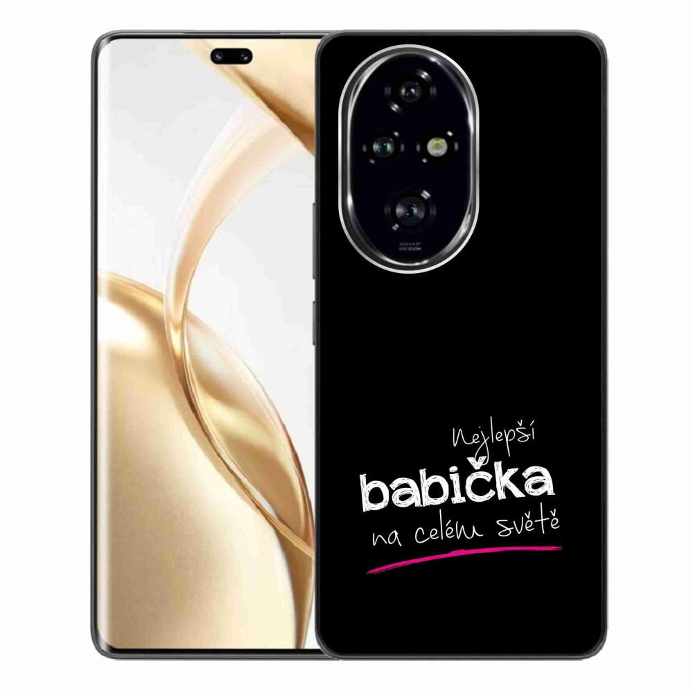 Gél borítás mmCase a Honor 200 Pro 5G számára - Legjobb nagyi 4 fekete háttérrel
