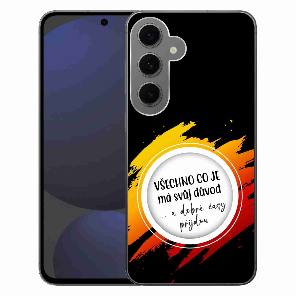 Gél borítás mmCase Samsung Galaxy S24 FE - idézet 3 fekete háttér