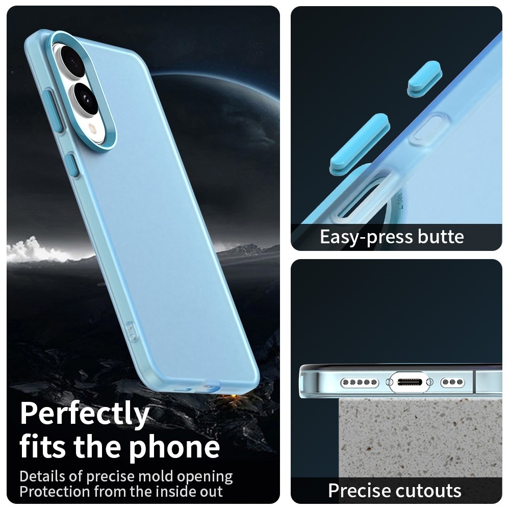 Candys matt zselés tok Samsung Galaxy S25 Edge készülékhez - világoskék