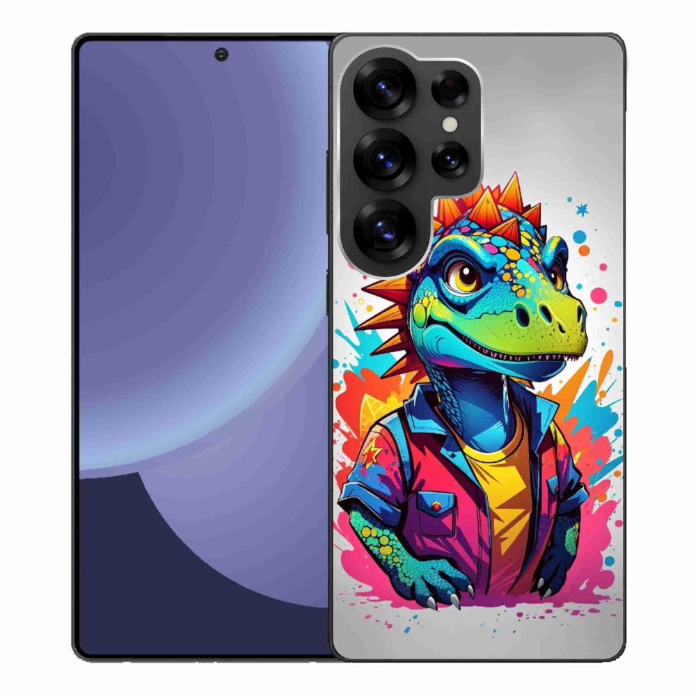 Zselés borítás mmCase Samsung Galaxy S25 Ultra - színes dinoszauruszhoz