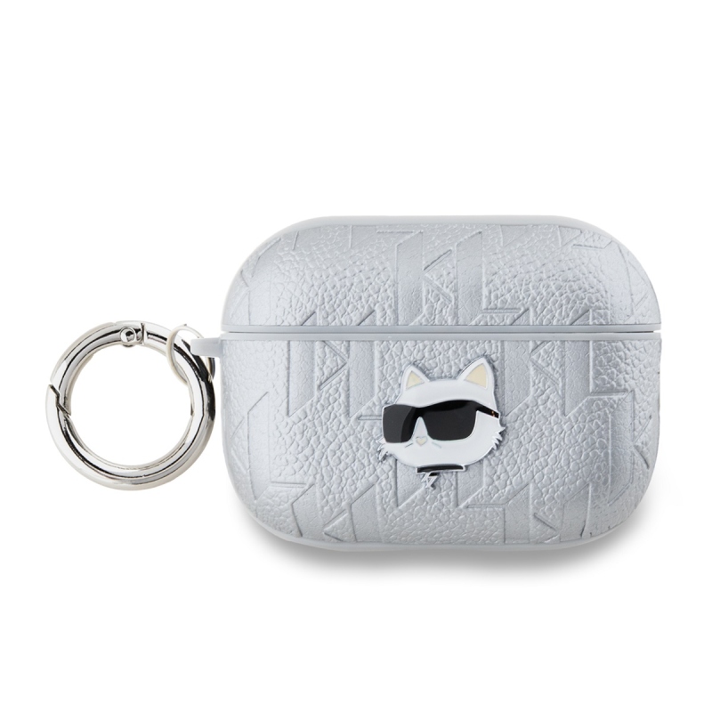 Karl Lagerfeld PU dombornyomott Choupette fej tok az AirPods Pro 2 ezüsthöz