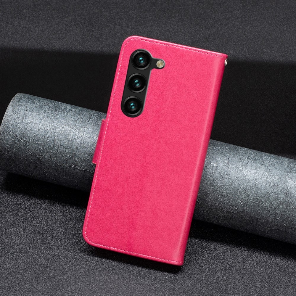 Pillangó könyv tok Samsung Galaxy S24+/S25+ készülékhez - rózsaszínű