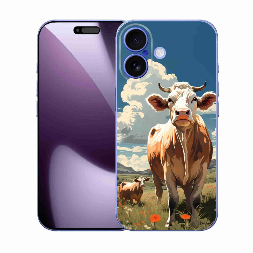 Zselés borítás mmCase iPhone 17 készülékhez - tehenek a réten