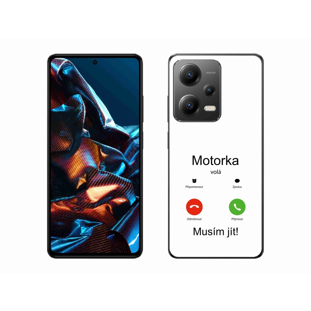 Gél borítás mmCase a Xiaomi Redmi Note 12 Pro 5G-n - motoros hívások fehér háttérrel