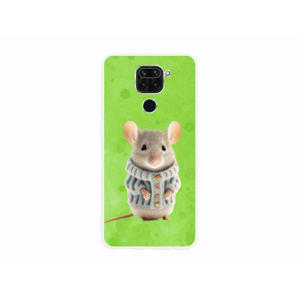 Gél borítás mmCase a Xiaomi Redmi Note 9-hez - egér pulóverben