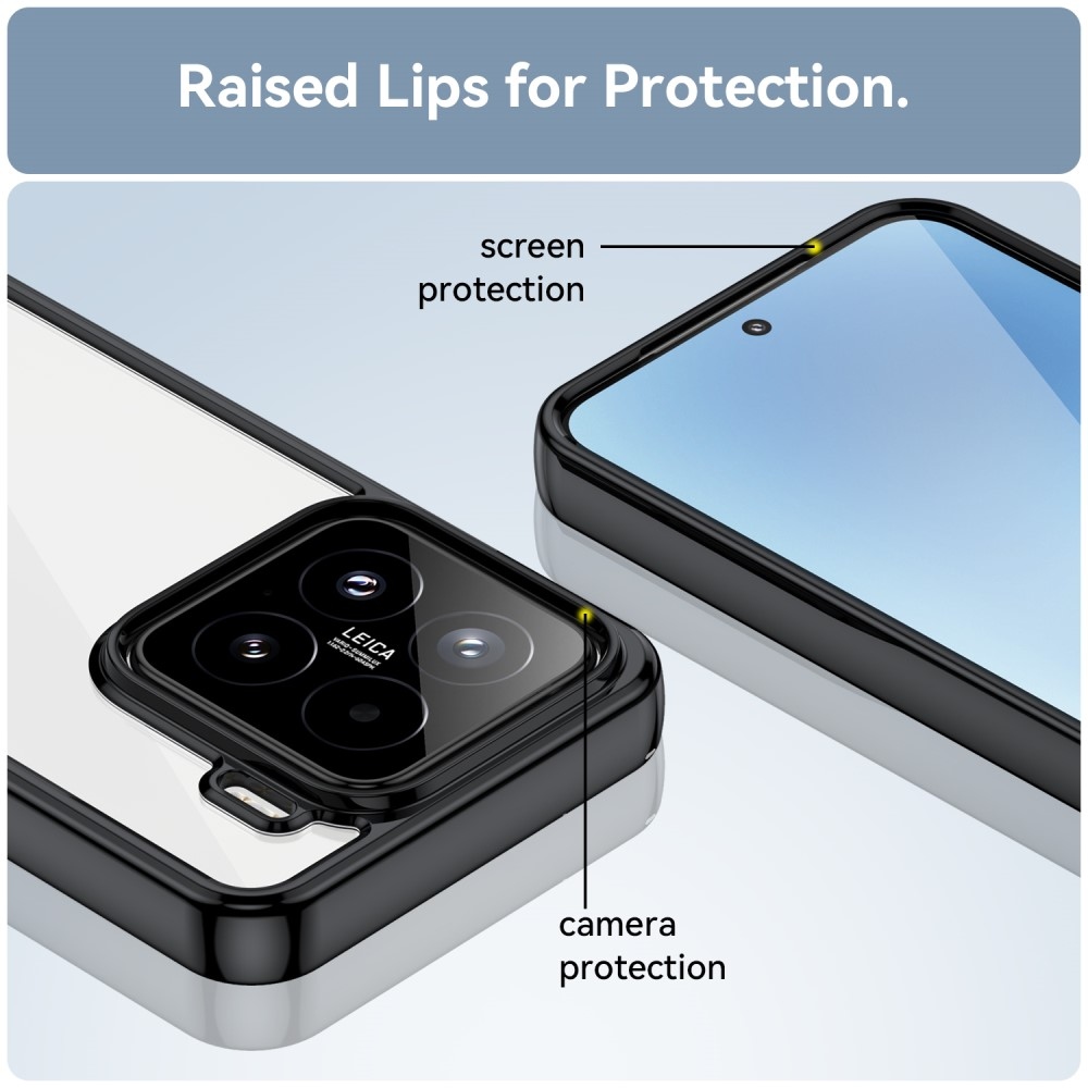 Gél tok fix hátlappal Xiaomi 15-hez - fekete