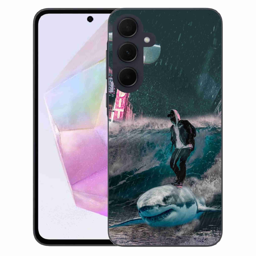 Zselés borítás mmCase Samsung Galaxy A35 5G - cápa