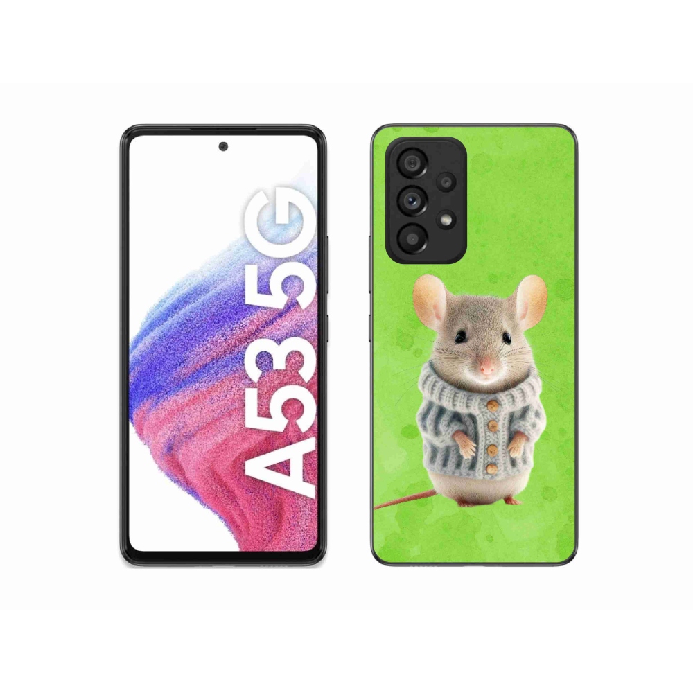 Zselés borítás mmCase Samsung Galaxy A53 5G - egér pulóverben