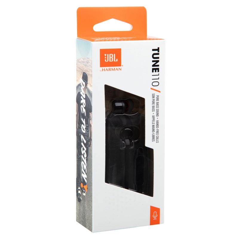 JBL T110 fülhallgató 3,5 mm-es fülhallgató fekete