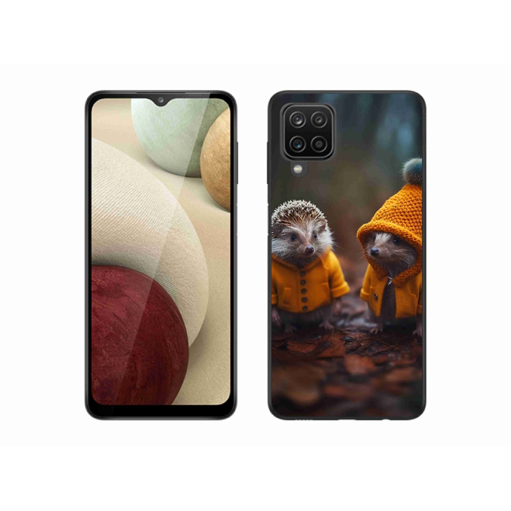 Zselés borítás mmCase Samsung Galaxy A12 készülékhez - sünök
