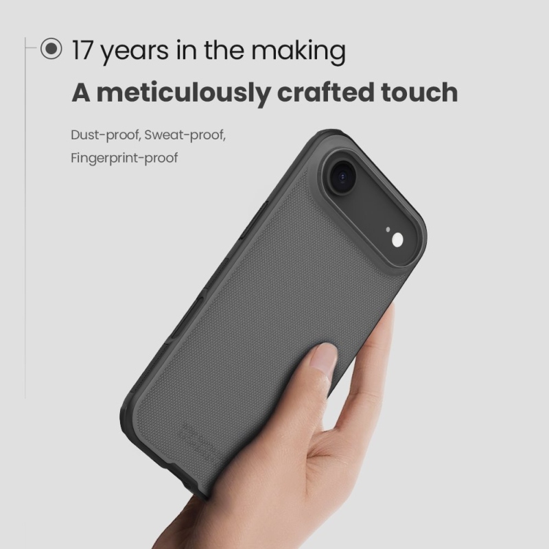 Nillkin Super Frosted PRO hátlap az Apple iPhone Air készülékhez Átlátszó fekete