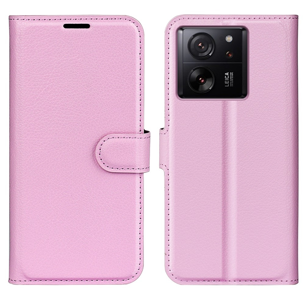 Litchi könyv tok Xiaomi 13T/13T Pro-hoz - rózsaszínű