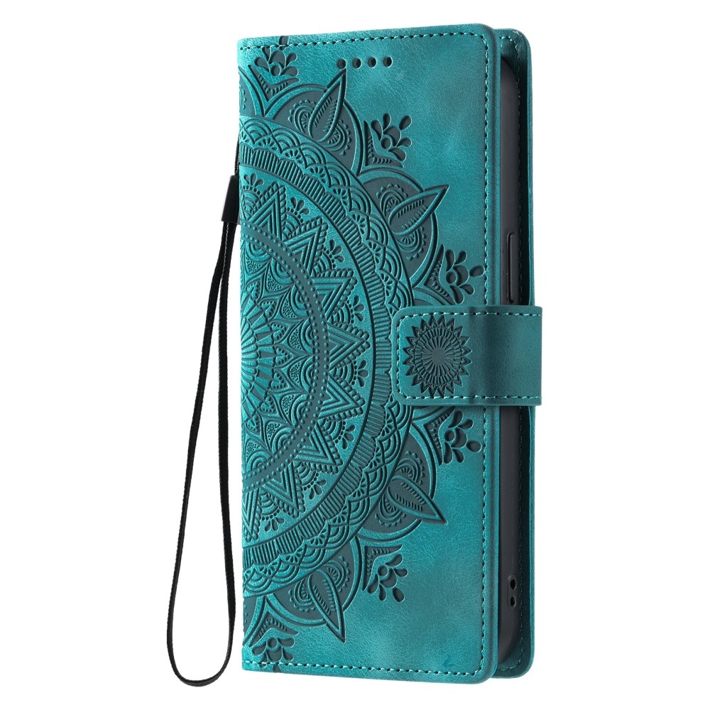 Mandalák könyv tok Xiaomi Redmi Note 14-hez - zöld