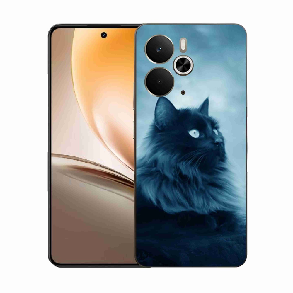 Gél borítás mmCase a Realme 14 5G készülékhez - fekete cat 1