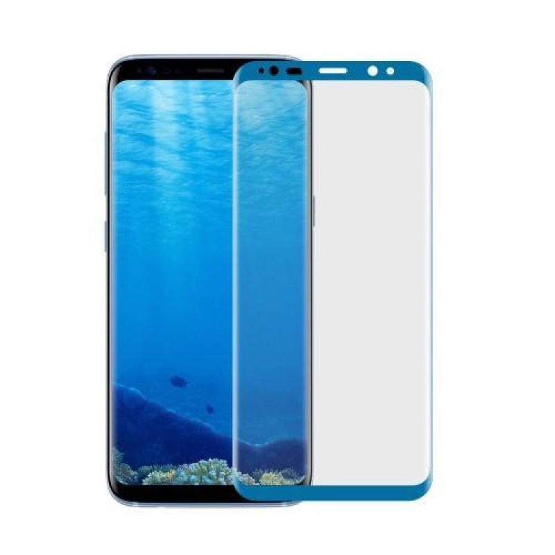 AGB 0,1 mm-es teljes fedőfólia a Samsung Galaxy S8 kijelzőhöz - kék szegély