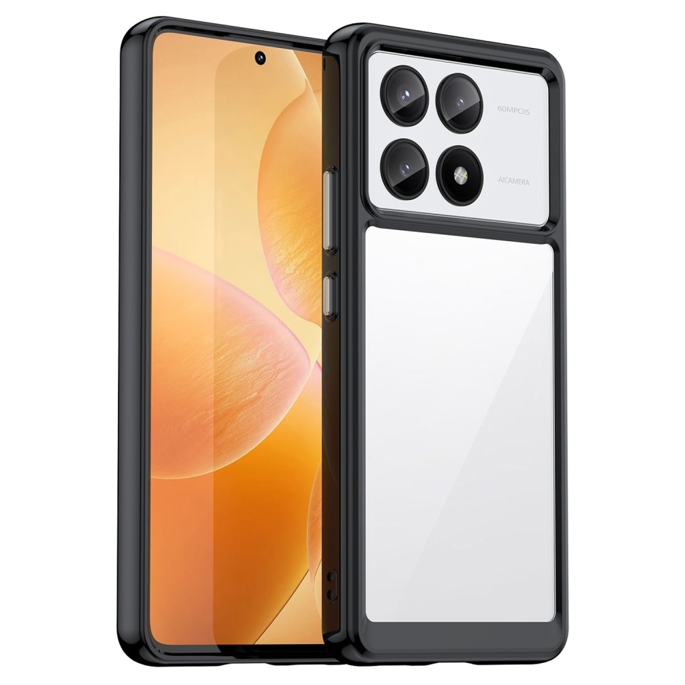 Gél tok fix hátlappal a Xiaomi Poco X6 Pro 5G készülékhez - fekete