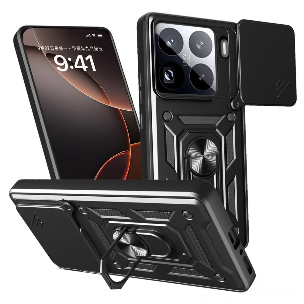 Tartós csúszásálló borítás Xiaomi 15 Pro-hoz - fekete