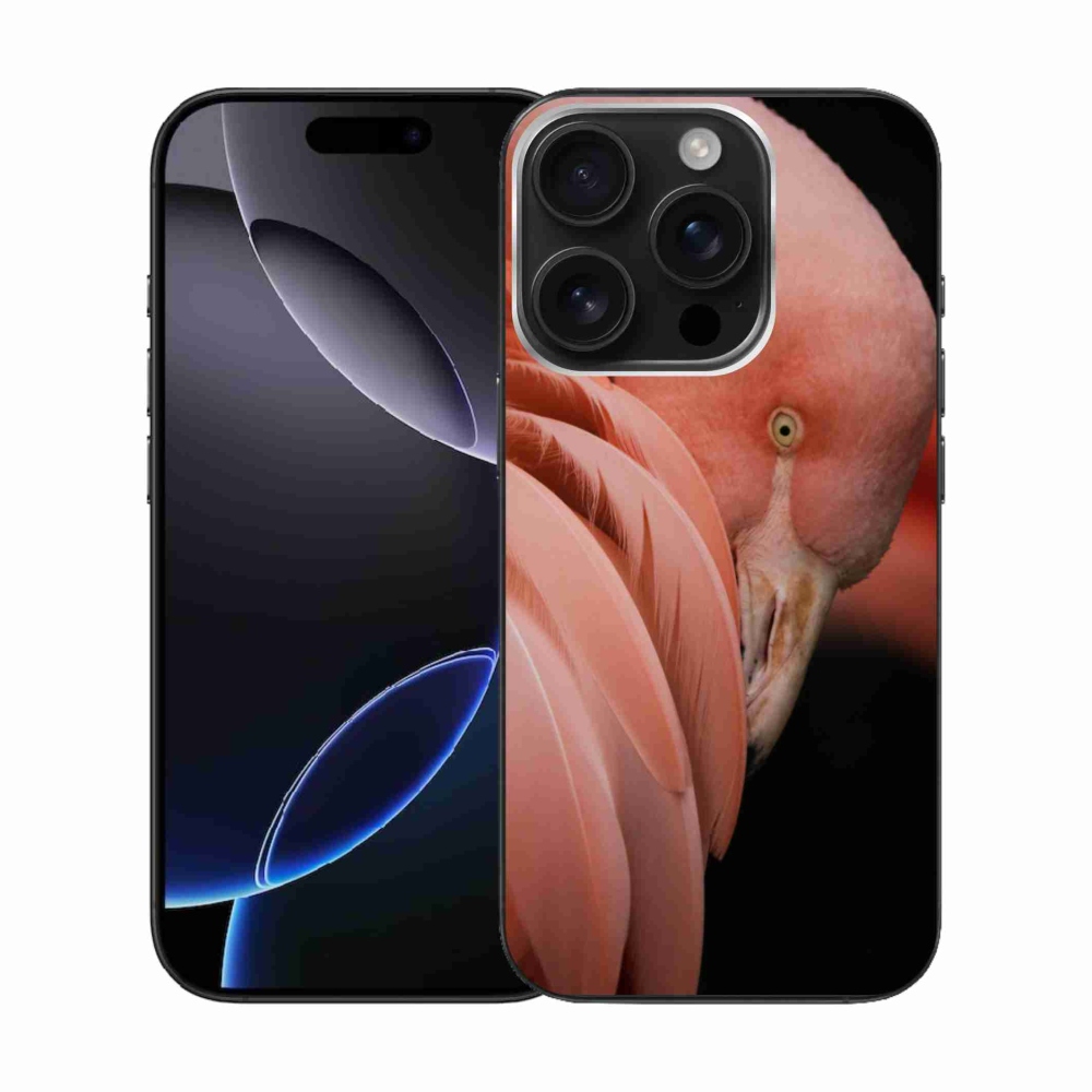Zselés borítás mmCase iPhone 16 Pro készülékhez - flamingó 3