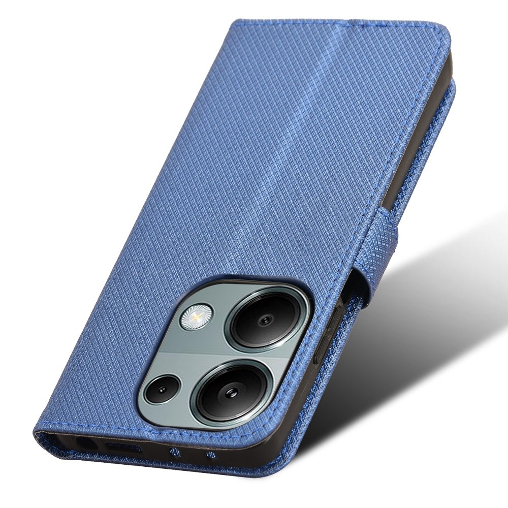 Gyémánt könyv tok Xiaomi Redmi Note 14S/Note 13 Pro 4G/Poco M6 Pro - kék