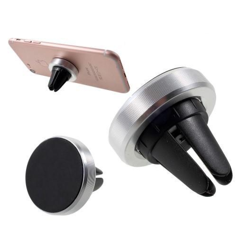 Air univerzális mágneses tartó mobiltelefonhoz a ventilátorban - ezüst színű