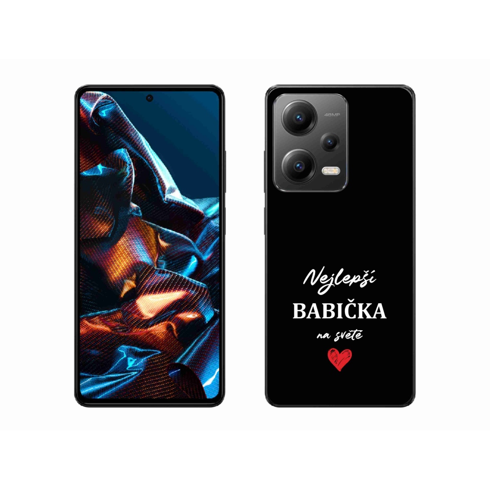 Gél borító mmCase a Xiaomi Redmi Note 12 Pro 5G számára - a legjobb nagymama 1 fekete háttérrel