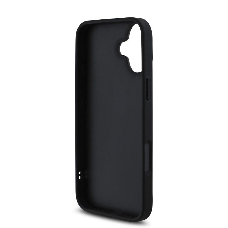 Guess PU bőr steppelt hátlap iPhone 16-hoz Fekete