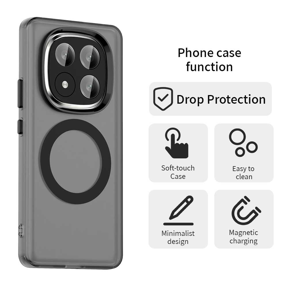 Candy zselés tok MagSafe-val Xiaomi Redmi Note 14 Pro+ 5G - fekete