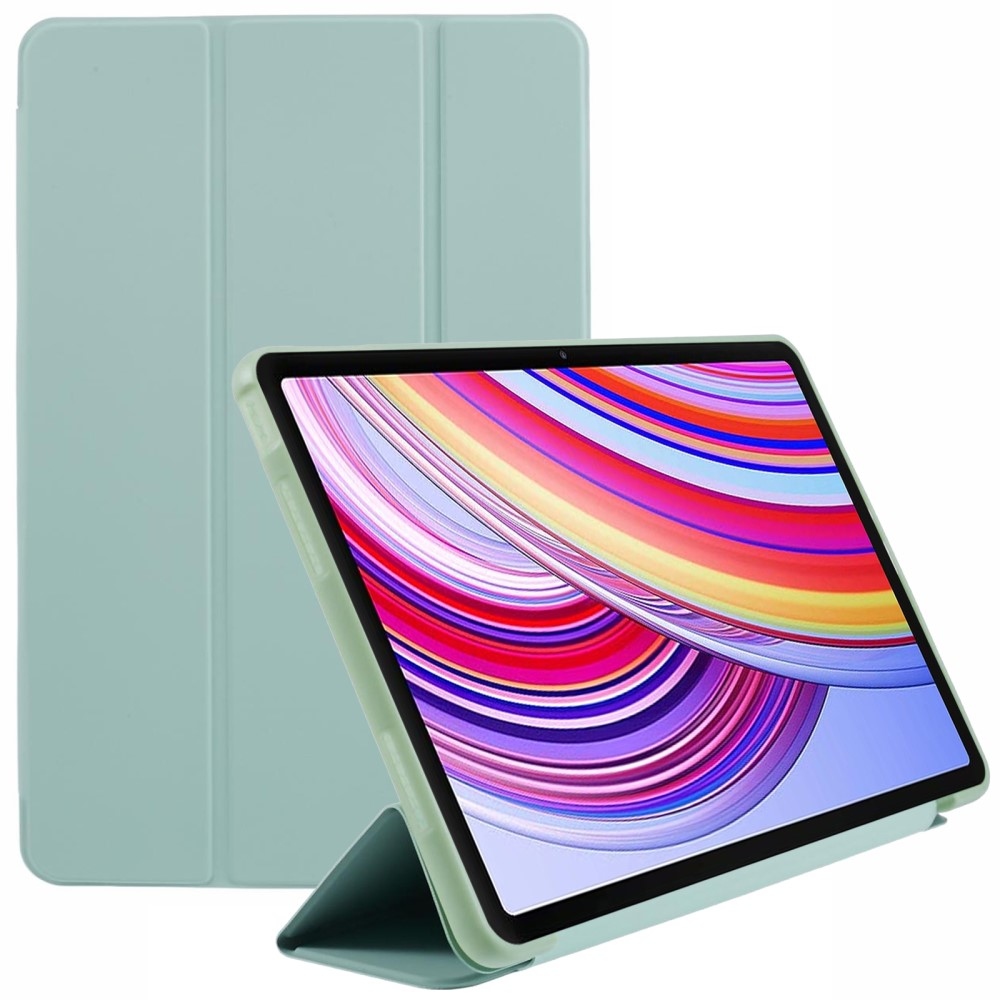 Összecsukható intelligens záró tok Xiaomi Redmi Pad Pro 4G/5G tablethez - világoszöld