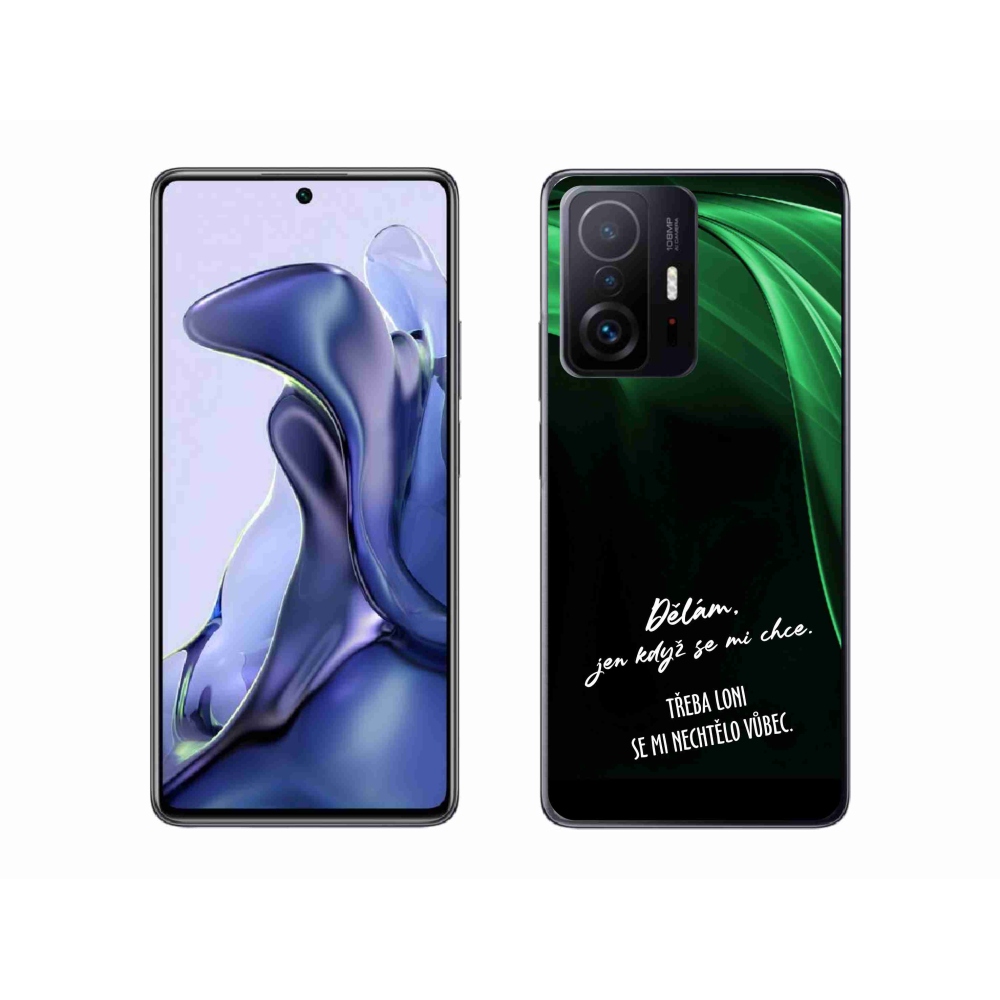 Gél borító mmCase a Xiaomi 11T-hez - vicces szöveg 12 fekete háttérrel