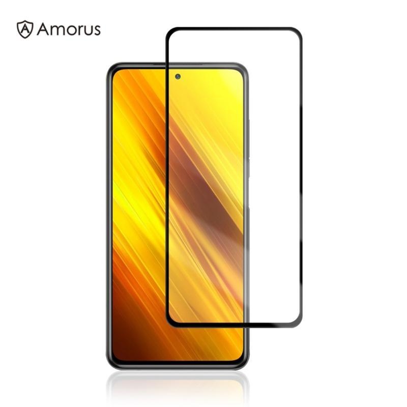 AMS teljes képernyő edzett üveg Xiaomi Poco X3/X3 Pro számára