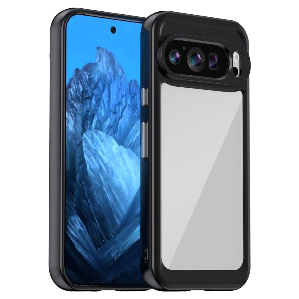 Gél tok fix hátlappal a Google Pixel 9/9 Pro számára - fekete