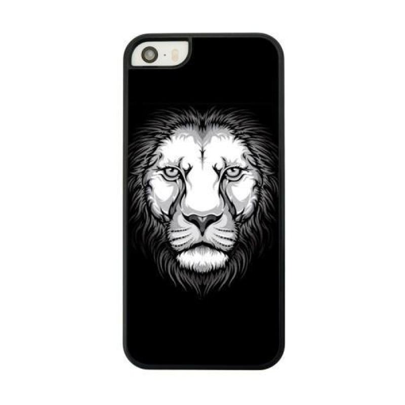 Állati műanyag tok iPhone SE és iPhone 5 készülékhez - oroszlán
