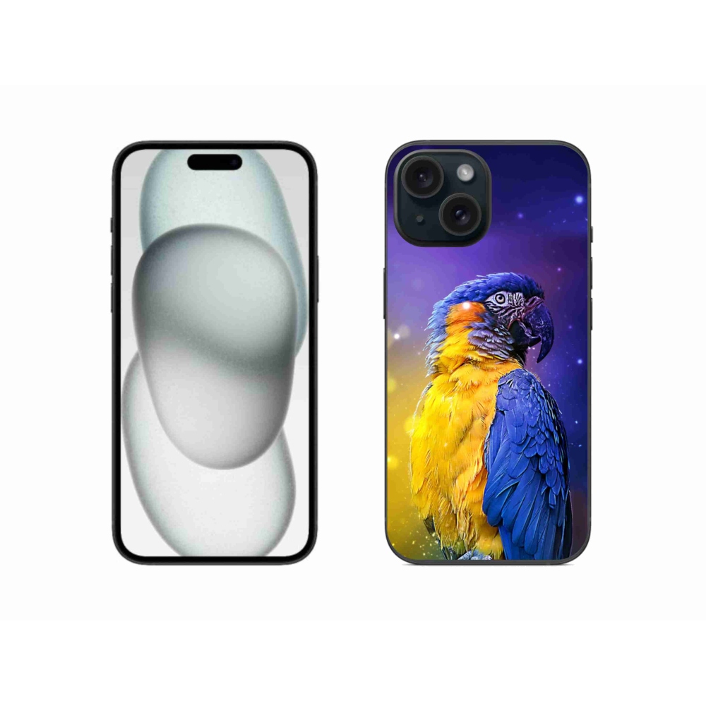 Gél tok mmCase iPhone 15 készülékhez - papagáj ara 1