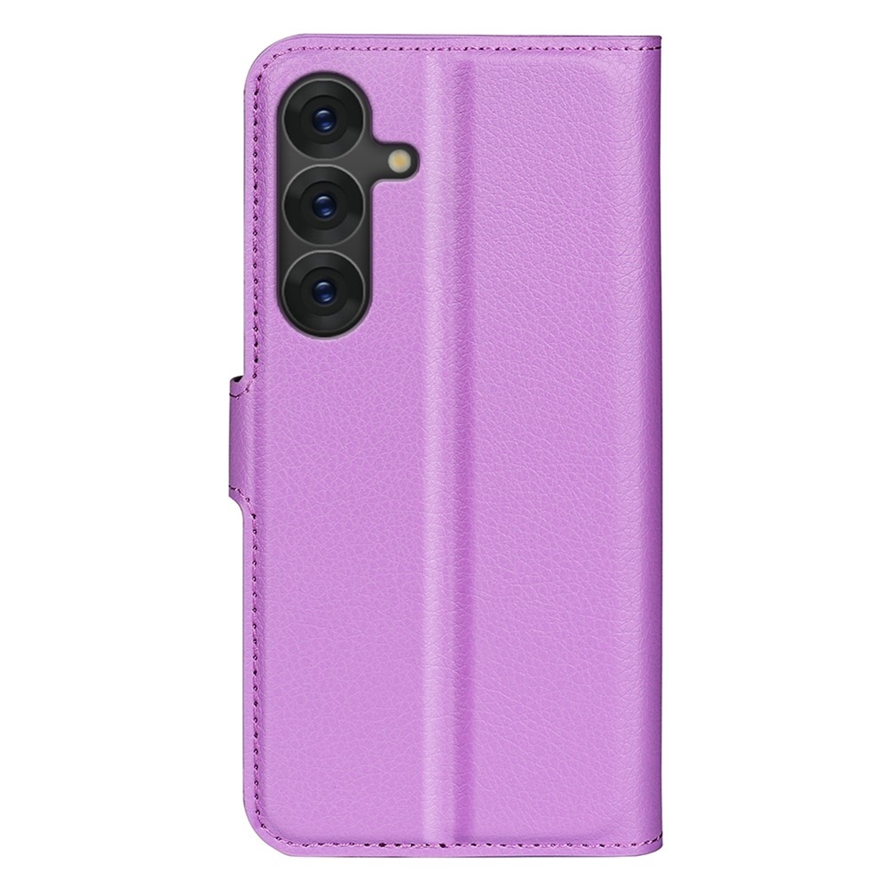 Litchi könyv tok Samsung Galaxy S25 készülékhez - lila