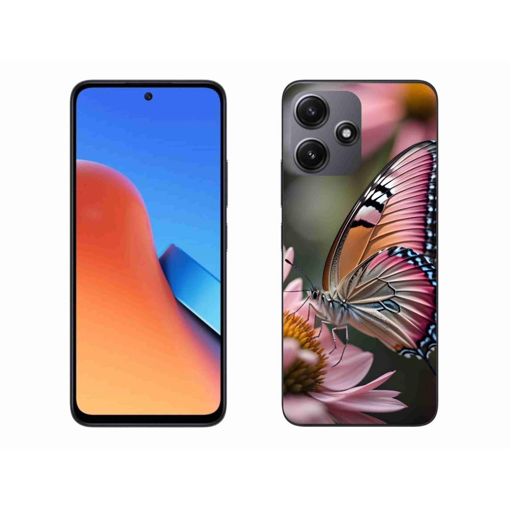 Gél borítás mmCase a Xiaomi Redmi 12 5G számára - színes pillangó