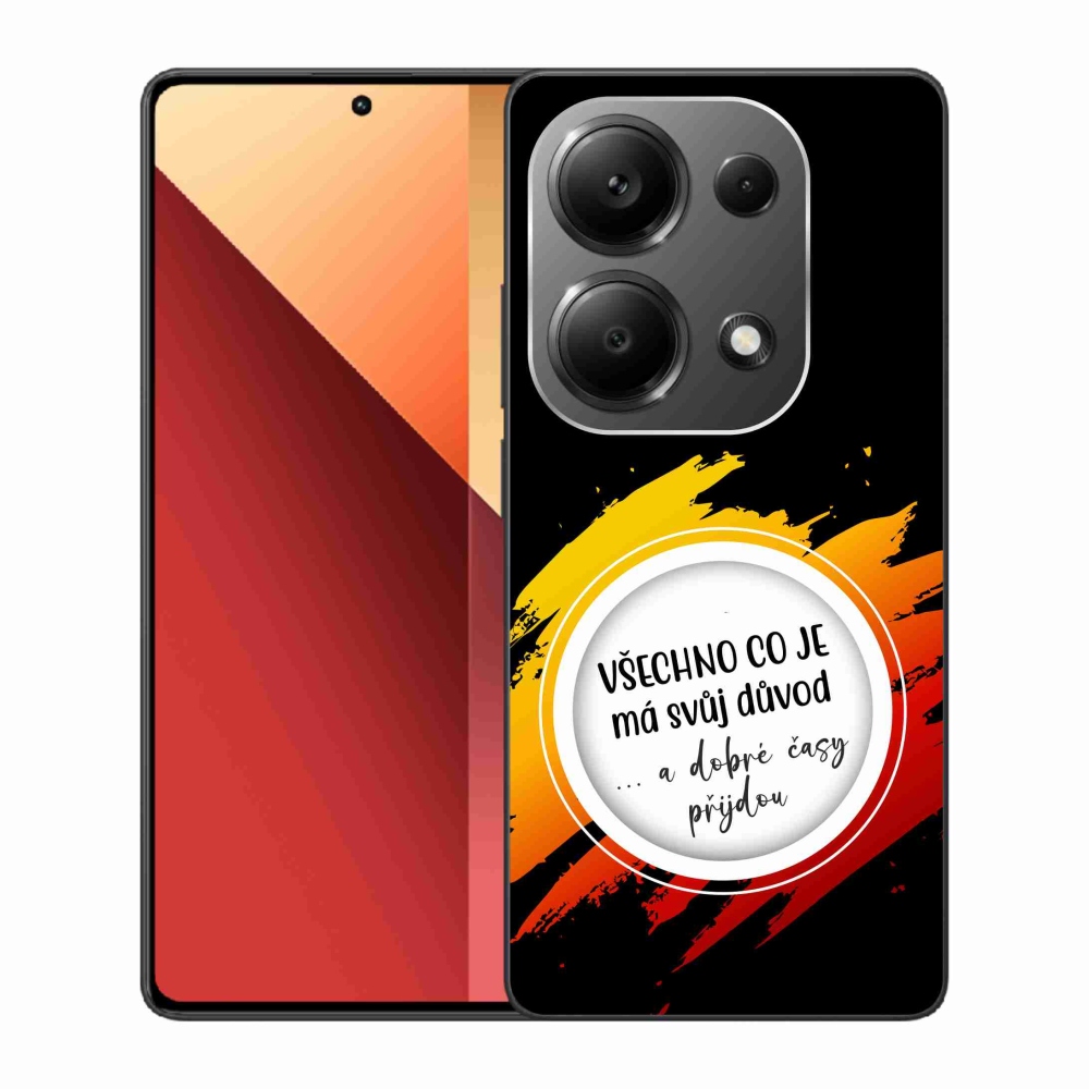 Gél borítás mmCase a Xiaomi Redmi Note 13 Pro 4G/Poco M6 Pro - idézet 3 fekete háttérrel