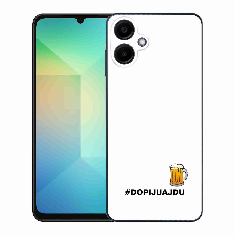 Gél borítás mmCase Samsung Galaxy A06 4G - sör motívum 1 fehér háttér