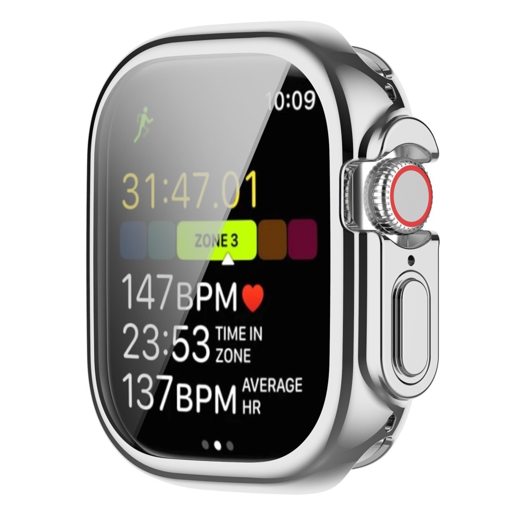Puha, felpattintható gél védőtok az Apple Watch Ultra/Ultra 2 49 mm-es órájához - ezüstszínű