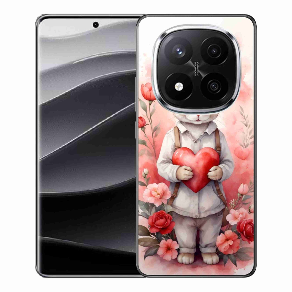 Gél borítás mmCase a Xiaomi Redmi Note 14 Pro+ 5G - nyúl szívvel