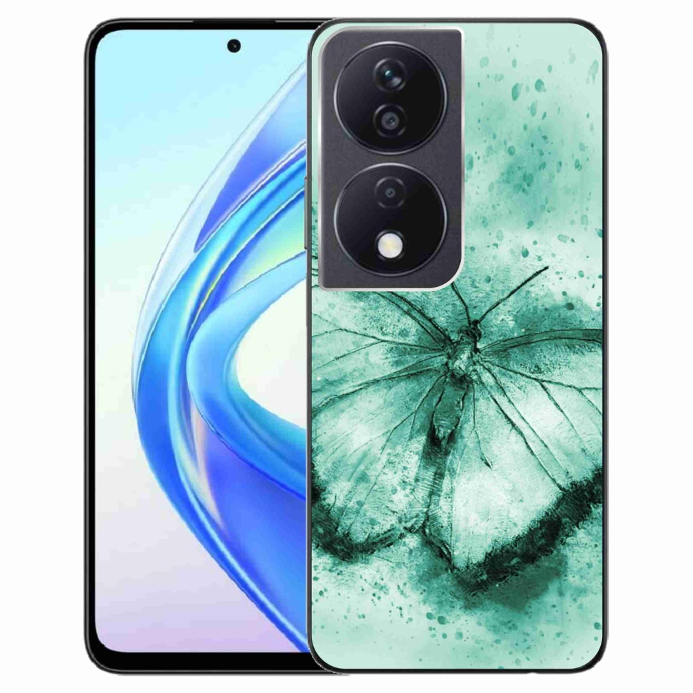 Gél tok mmCase a Honor X7b/Honor 90 Smart készülékhez - zöld pillangó