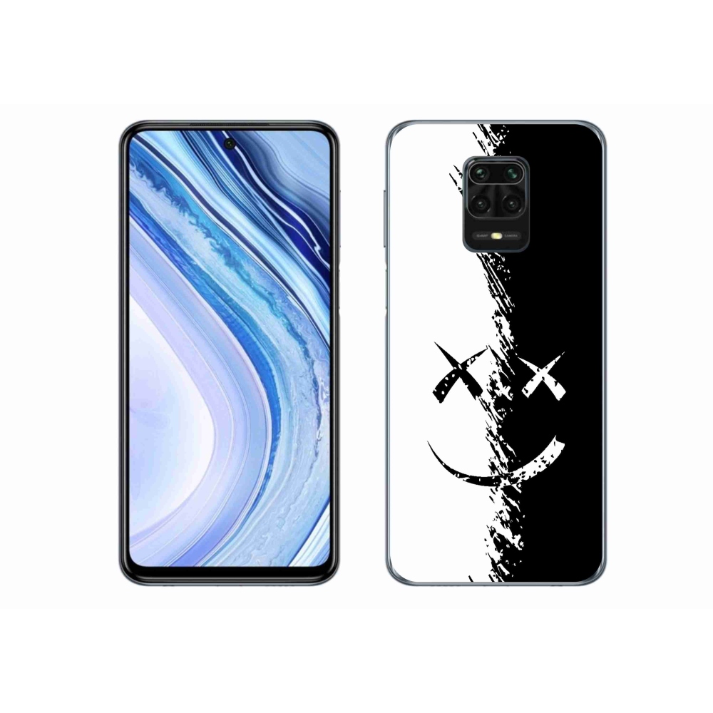 Gél borítás mmCase a Xiaomi Redmi Note 9 Pro-hoz - fekete és fehér mosolygó