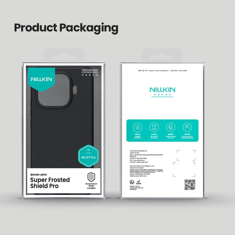 Nillkin Super Frosted PRO hátlap a Xiaomi 15T Pro számára Fekete