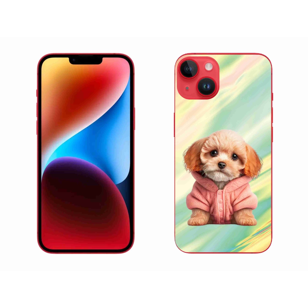 Zselés borítás mmCase iPhone 14 Plus készülékhez - pulóveres kiskutya