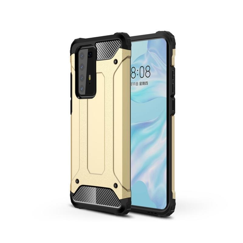 Armor hibrid tartós borítás a Huawei P40 Pro készülékhez - arany színben