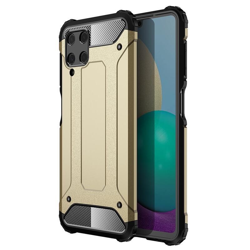 Páncél hibrid tartós borítás Samsung Galaxy A22 4G készülékhez - arany színű